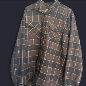 DIXXON Black and Tan Flannel Shirt